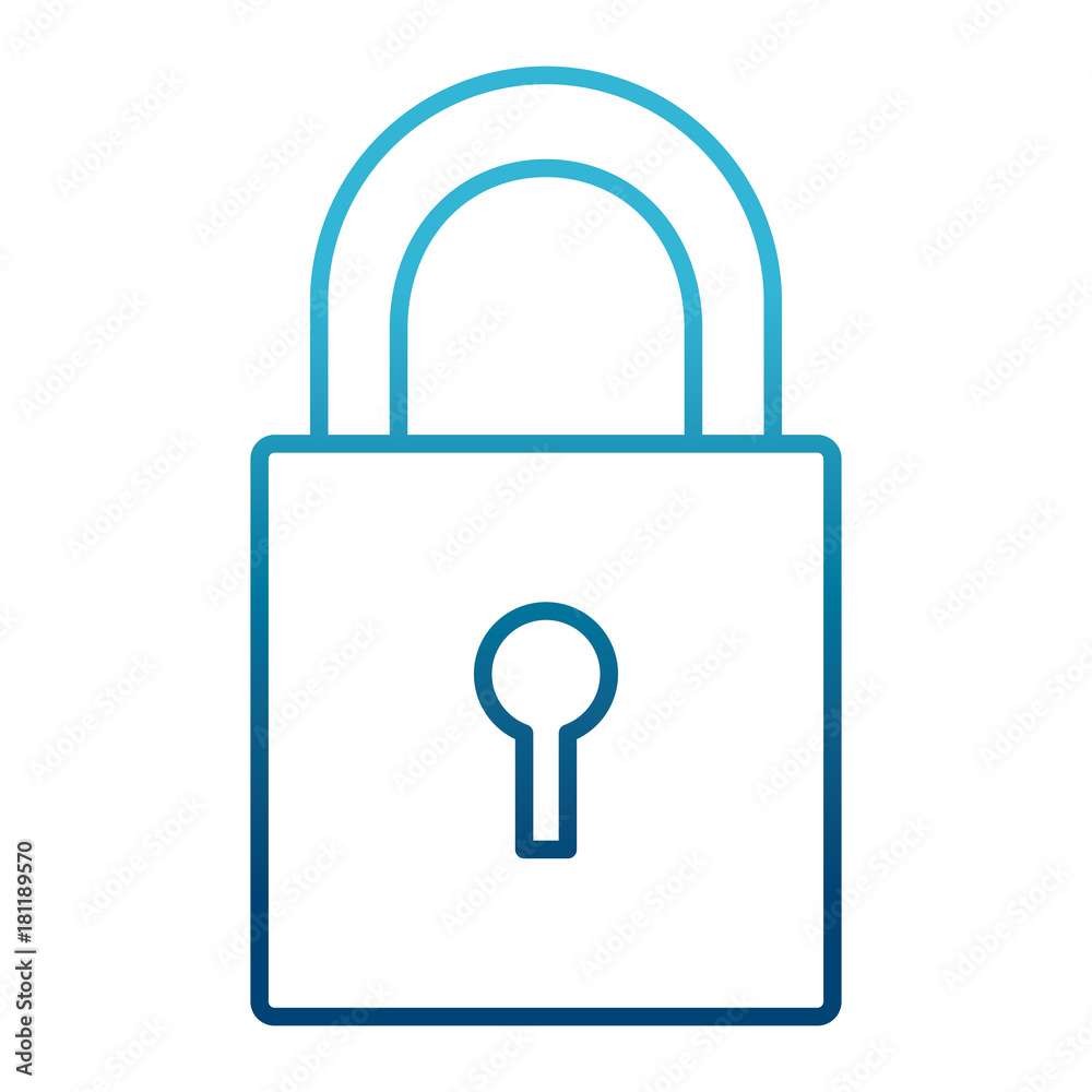 Padlock security symbol