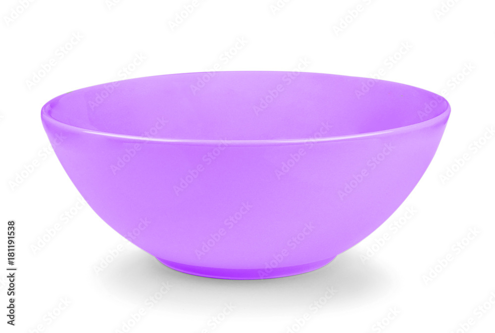 purple bowl on white background purple bowl on white background