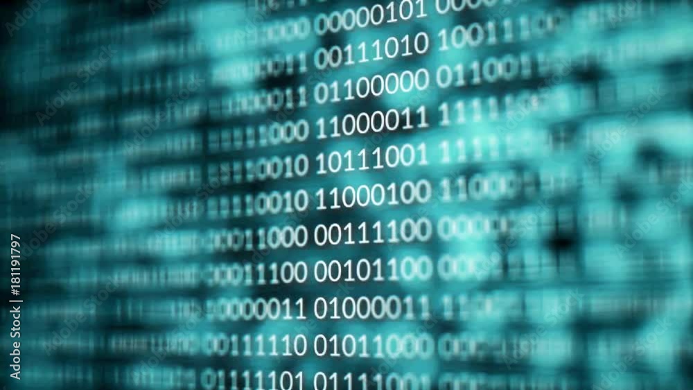 Digitale Zahlen Codes von Hacker berechnen Daten in der Cloud als Hintergrund