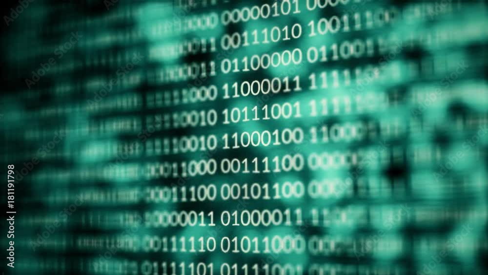 Digitale Zahlen Codes von Hacker berechnen Daten in der Cloud als Hintergrund