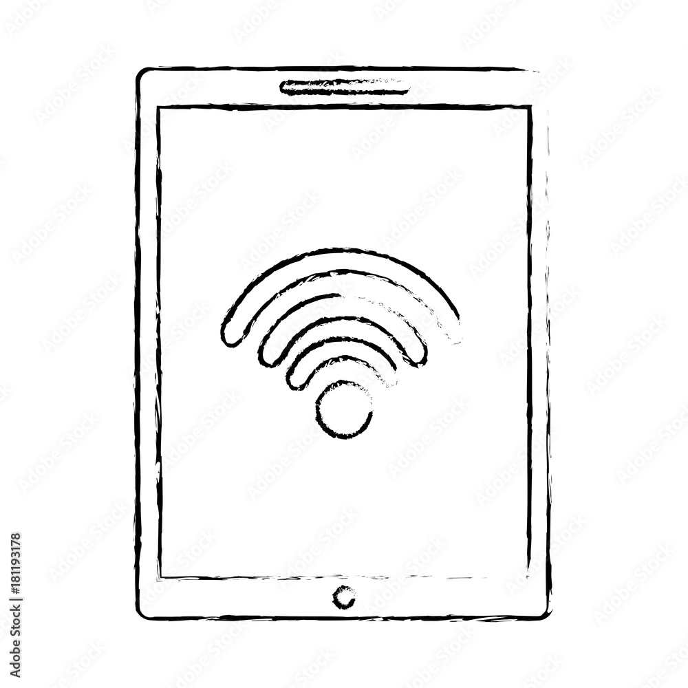 device technology tablet computer wifi internet symbol vector illustration device technology tablet computer wifi internet symbol vector illustration