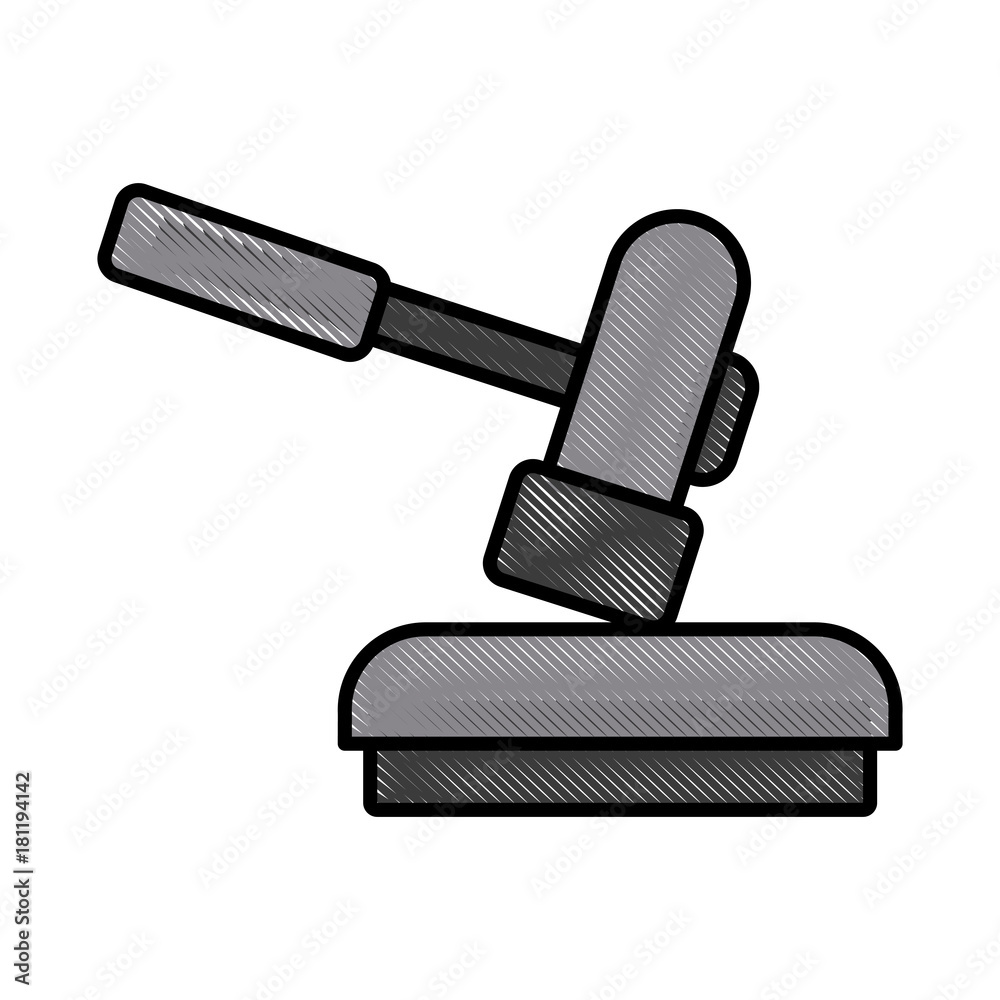 Gavel justice symbol icon vector illustration graphic design