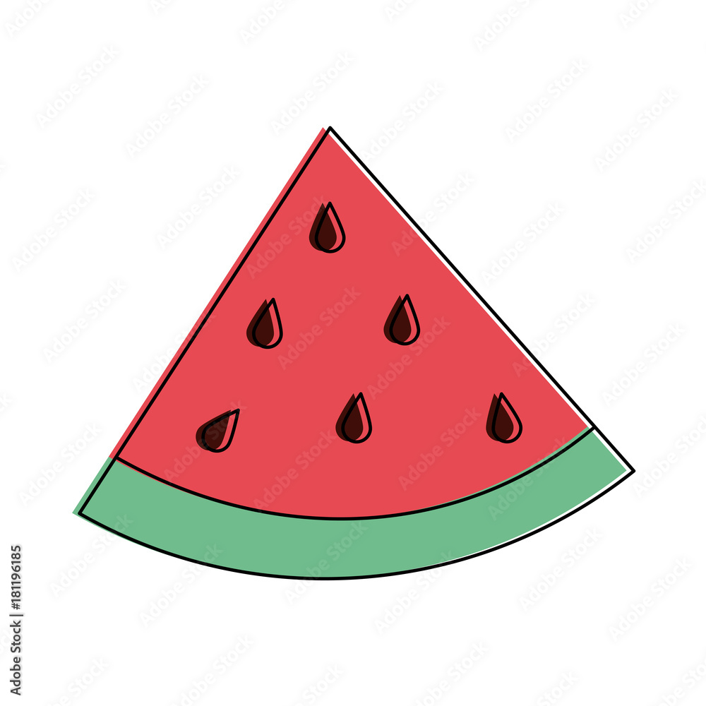 Watermelon fruit slide icon vector illustration graphic design Watermelon fruit slide icon vector illustration graphic design