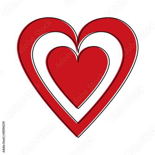 Heart and love symbol icon vector illustration graphic design