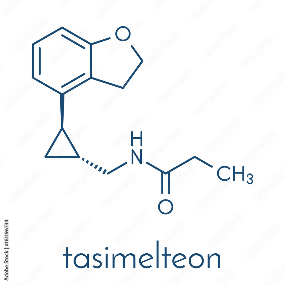 Tasimelteon sleep disorder drug molecule Skeletal formula.