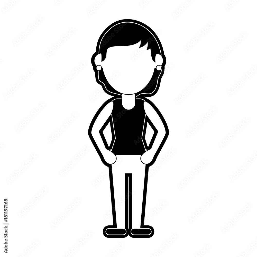Woman faceless avatar icon vector illustration graphic design Woman faceless avatar icon vector illustration graphic design