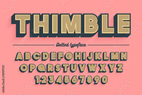 Decorative vector vintage retro typeface, font, typeface