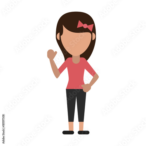 Woman faceless avatar icon vector illustration graphic design
