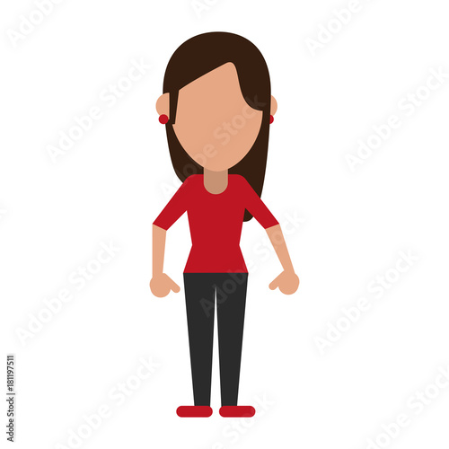 Woman faceless avatar icon vector illustration graphic design