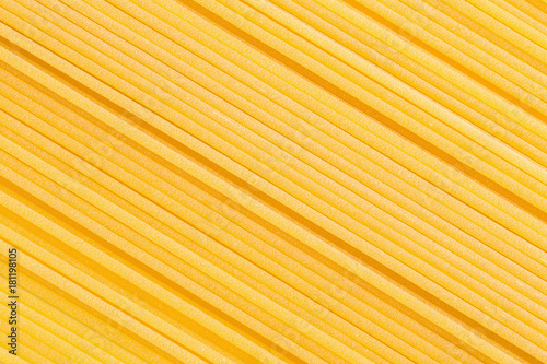 Bunch of spaghetti on white background, top view