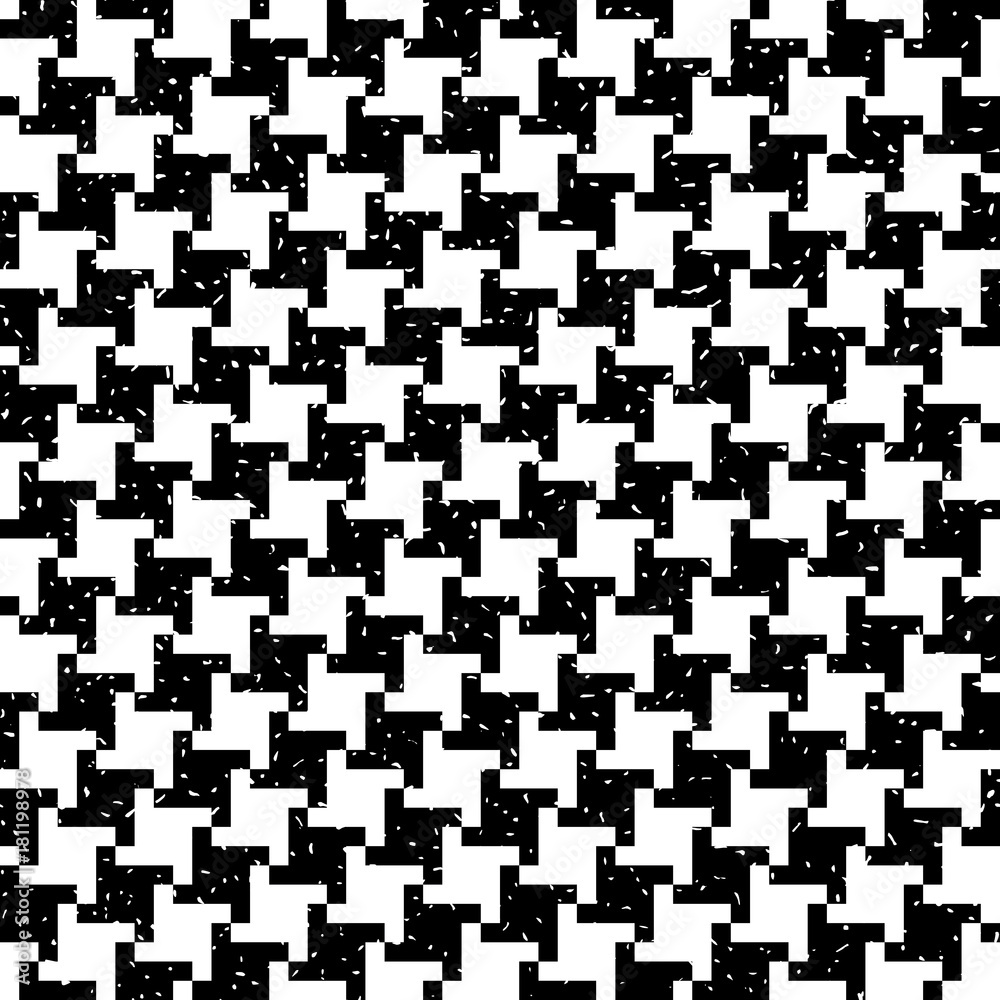Seamless black and white grunge retro classic cloth pattern vector Seamless black and white grunge retro classic cloth pattern vector
