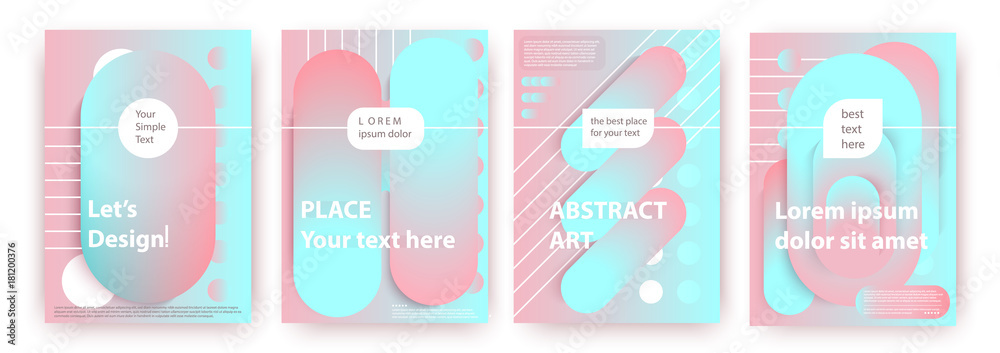 Abstract compositions from the rounded bands, futuristic and modern colors. Vector templates for posters, banners, flyers and presentations. Abstract compositions from the rounded bands, futuristic and modern colors. Vector templates for posters, banners, flyers and presentations.