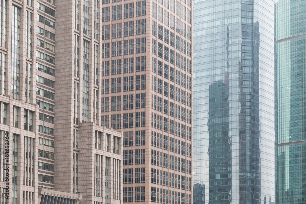 Shanghai modern building closeup