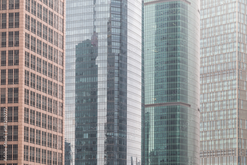 Shanghai modern building closeup