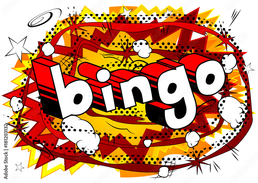 Fototapeta premium Bingo - Comic book style word on abstract background.