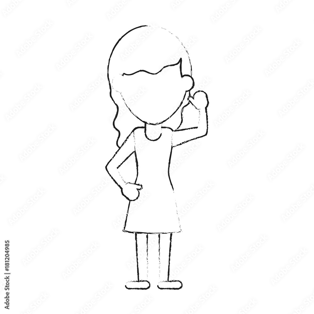 Woman with elegant dress icon vector illustration graphic design Woman with elegant dress icon vector illustration graphic design