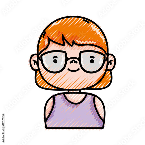grated avatar girl with blouse and hairstyle design