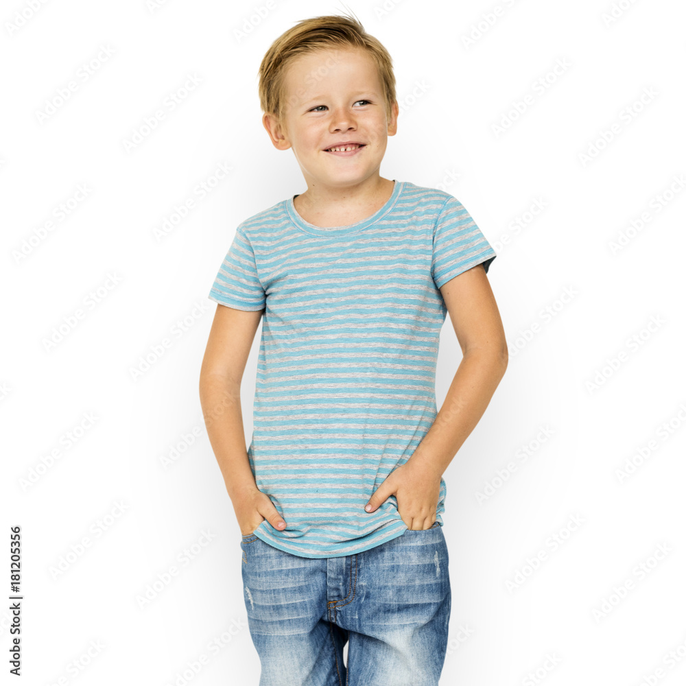 Little Boy Smiling Face Expression Studio Portrait Little Boy Smiling Face Expression Studio Portrait