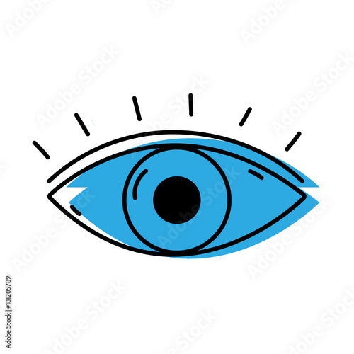 human eye vision with eyelashes design