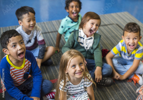 Happy kids at elementary school