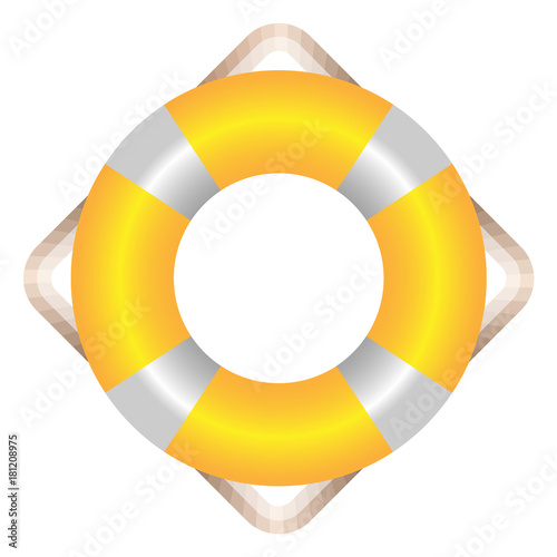 Yellow and White Lifesaver - Lifesaver Icon
