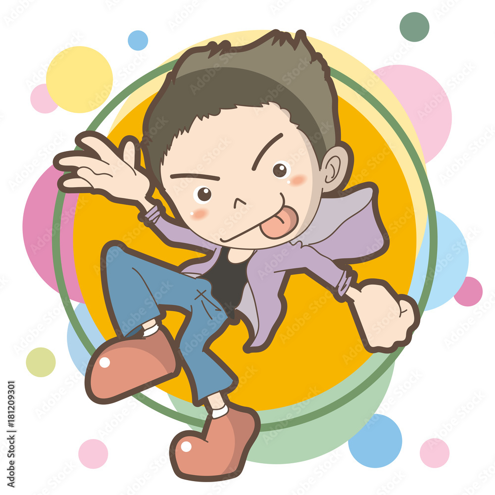 Fototapeta premium ダンス・男の子・ポーズ