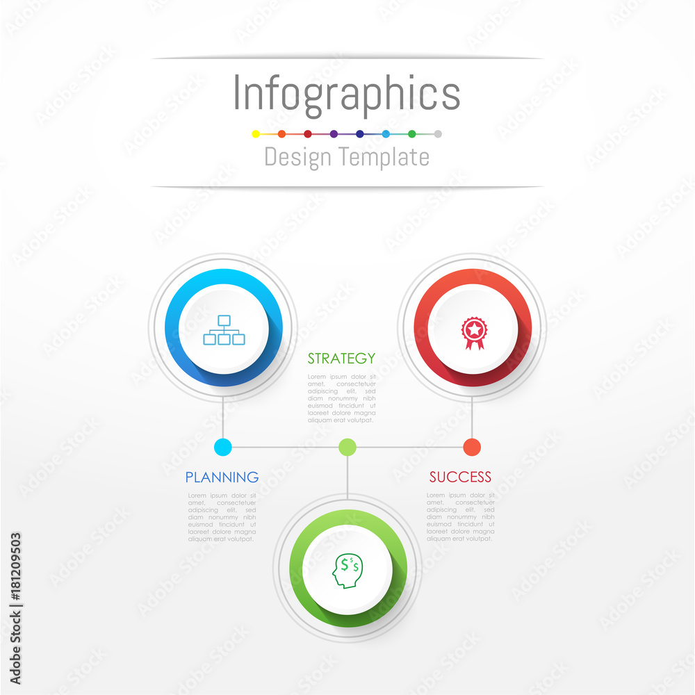 Infographic design elements for your business data with 3 options, parts, steps, timelines or processes. Vector Illustration. Infographic design elements for your business data with 3 options, parts, steps, timelines or processes. Vector Illustration.