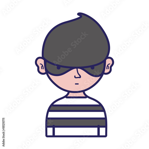thief criminal with mask and clothes design