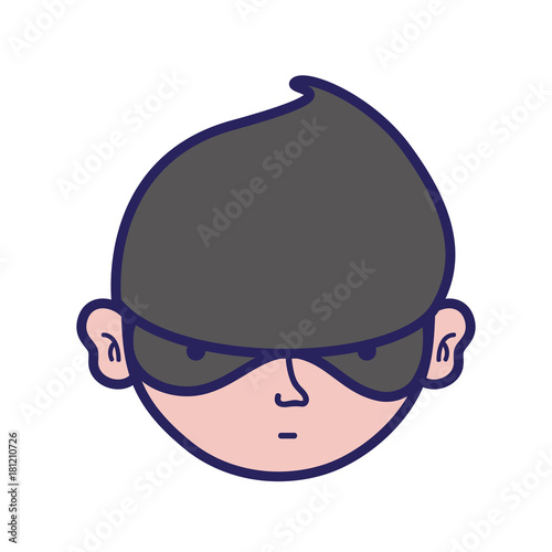 thief crimical head with mask design
