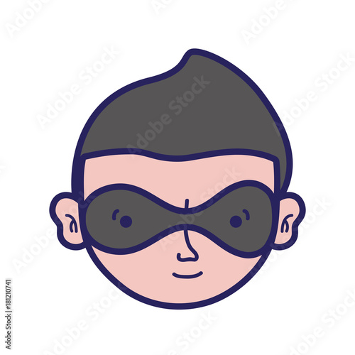 thief crimical head with mask design