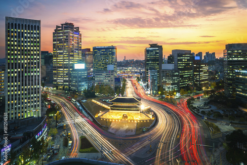 Old city gate in seoul city