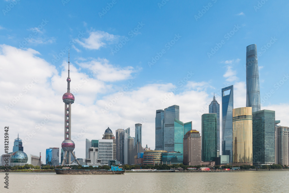 Fototapeta premium Szanghajski krajobraz Pudong