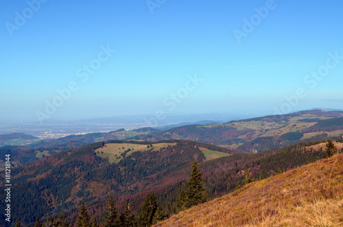 Blick vom Belchen in die Rheinebene