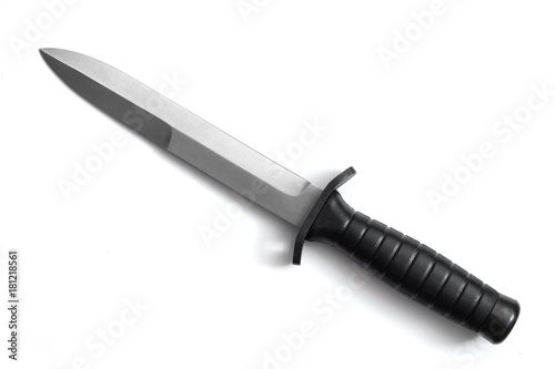 Combat knife on white background.