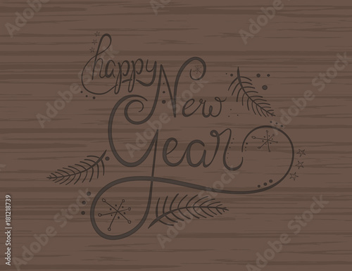 Happy New Year - in Holz geschnitzt