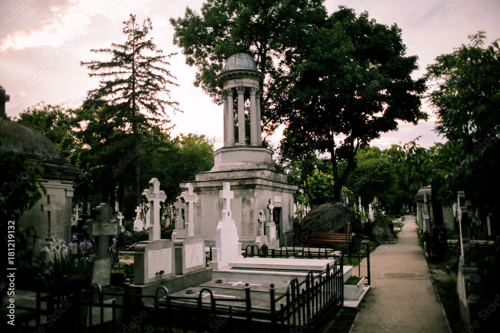 Crypt in an old cemetery