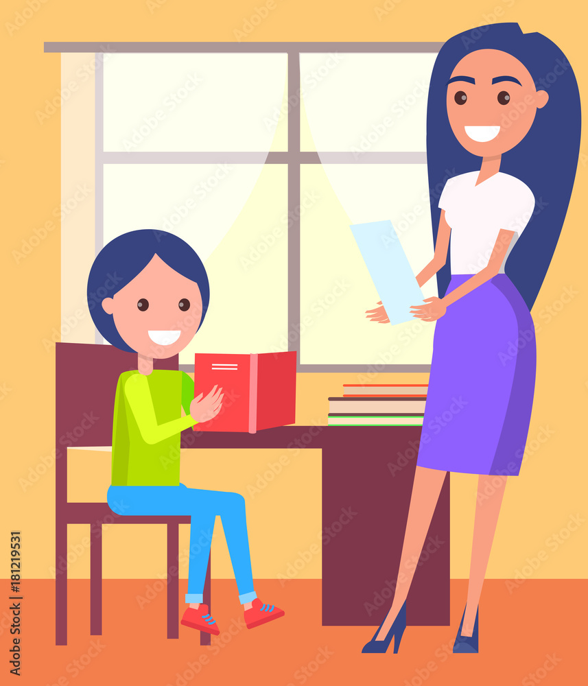 Private Lessons at Home with Schoolboy and Teacher Private Lessons at Home with Schoolboy and Teacher
