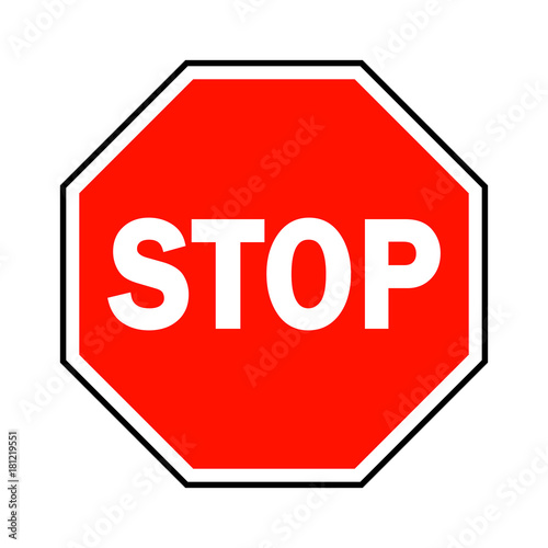 STOP sign. Vector illustration.