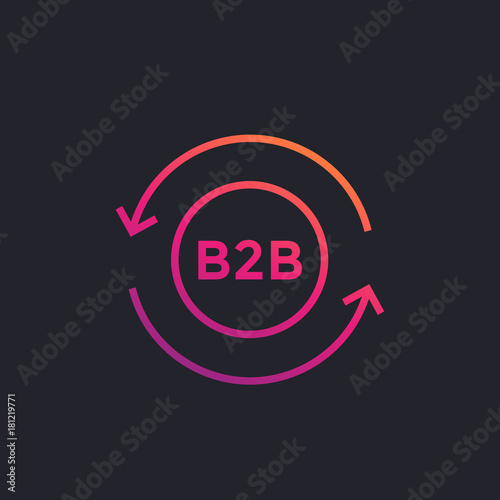 b2b marketing icon on dark