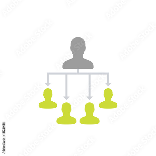 delegation, delegating work vector illustration