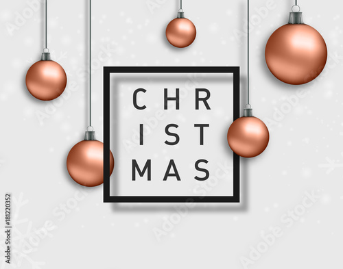 Christmas - bronze christmas baubles