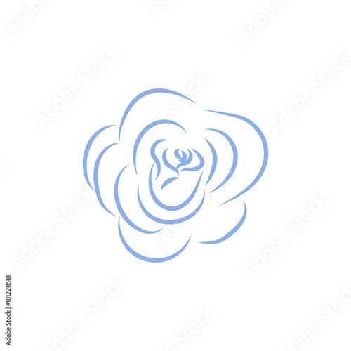 Sketch rose, hand drawn, ink style