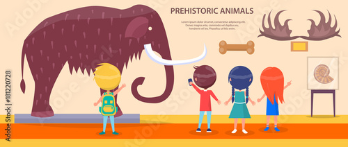 Prehistoric Animals Exhibition with Huge Mammoth