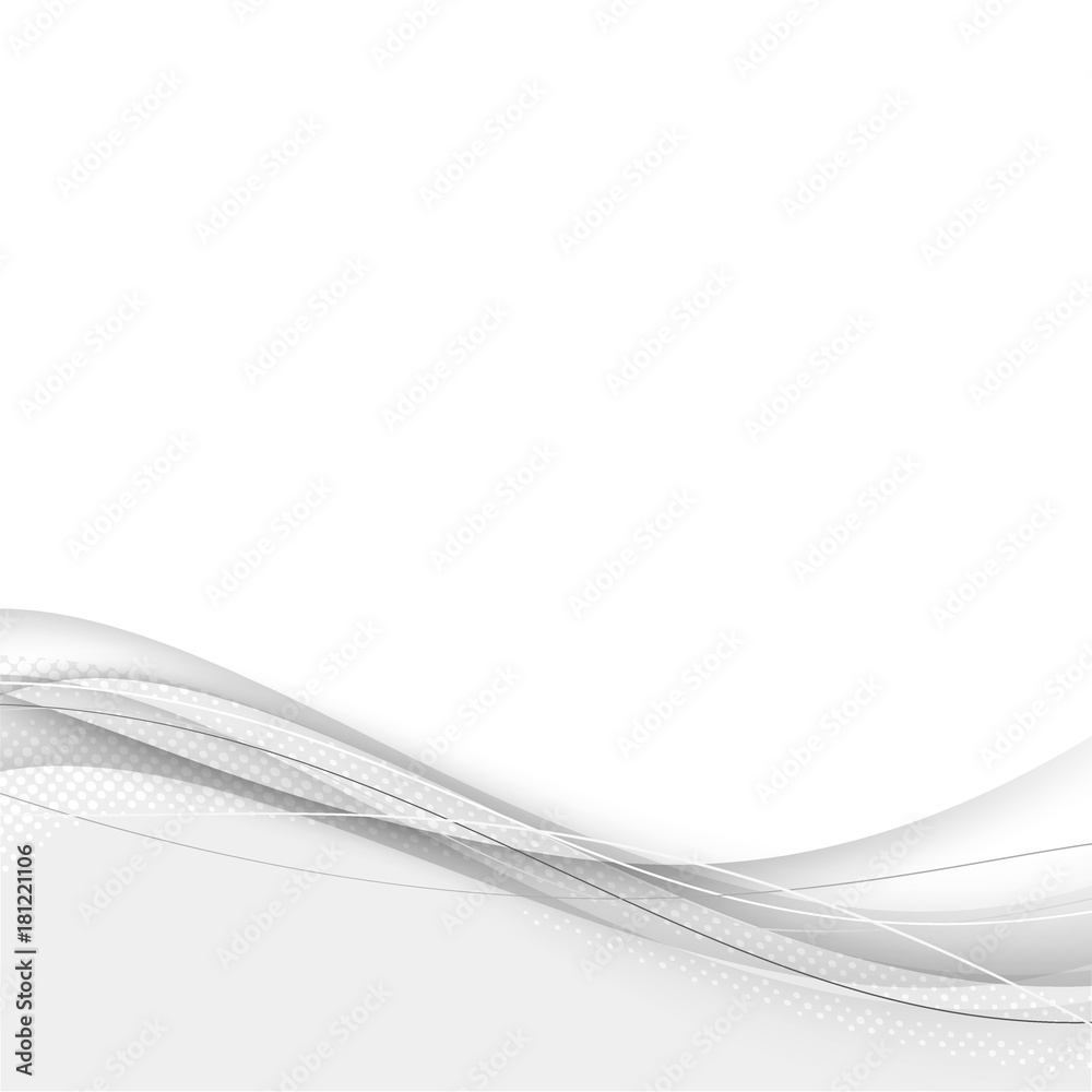 Fototapeta premium Modern halftone elegant smoke swoosh wave background