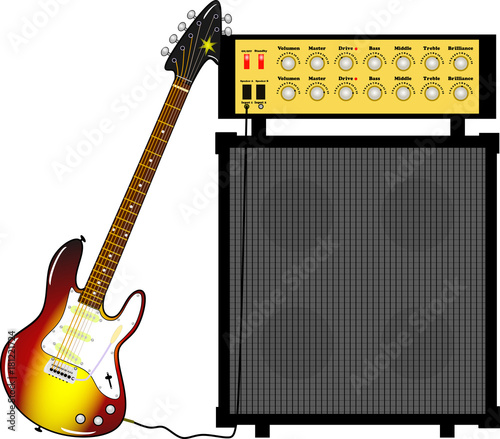 E-Gitarre mit Verstärker