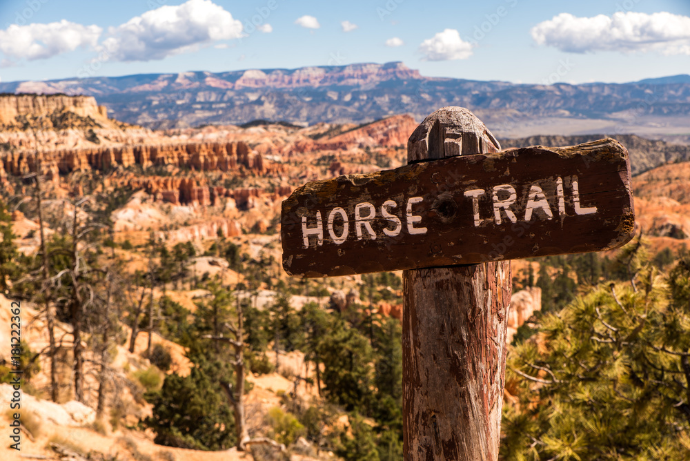 Schild Horse Trail Bryce Canyon Nationalpark
