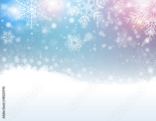 Christmas background with snowflakes