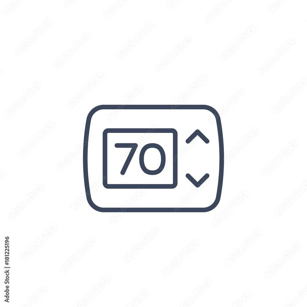 thermostat icon on white