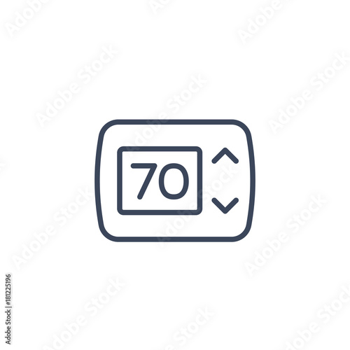 thermostat icon on white