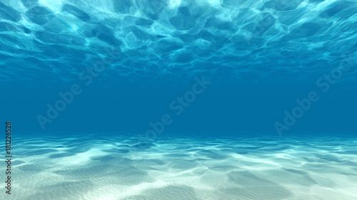 Obraz na plátně Tranquil underwater scene 3D render